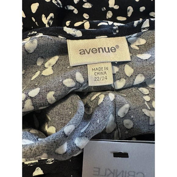 NWT Avenue Womens Kylee Crush Dress‎ Size 22/24 (3X) Midi Length Batik Spot Mix - Picture 10 of 12